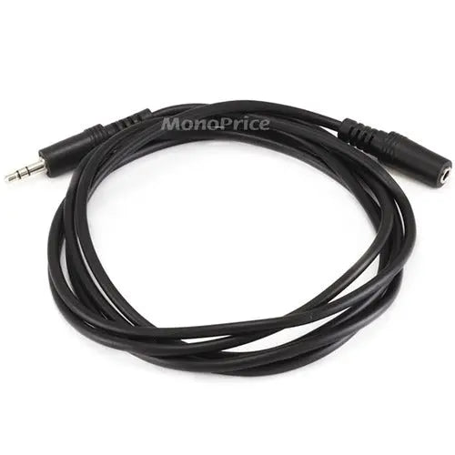Monoprice 6ft 3.5mm Stereo Male to Female Extension Cable - Black