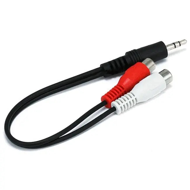 Monoprice 6-inch 3.5mm Stereo to Dual RCA Audio Cable - Black