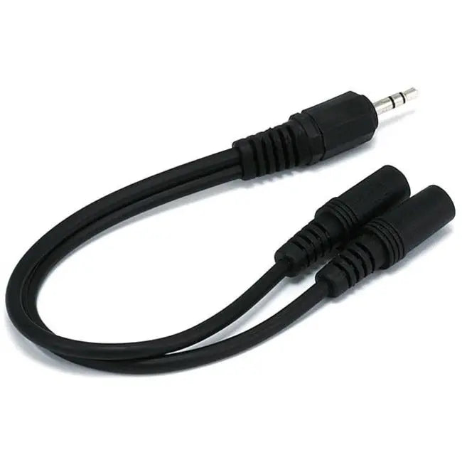 Monoprice 6-inch 3.5mm Stereo Audio Splitter Cable - Dual Headphone Jack Adapter