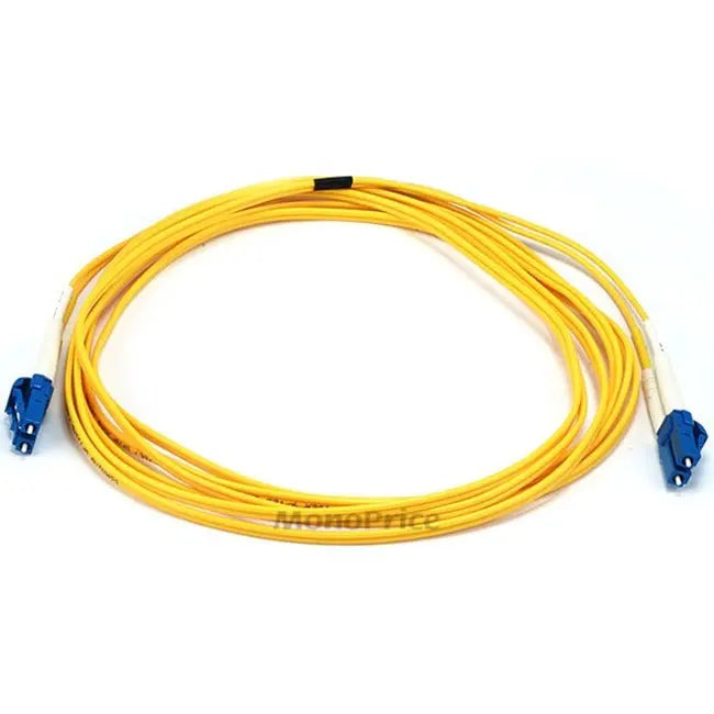 Monoprice Fiber Optic Cable LC/LC Single Mode Duplex - 3 Meters (9/125 Type) - Yellow
