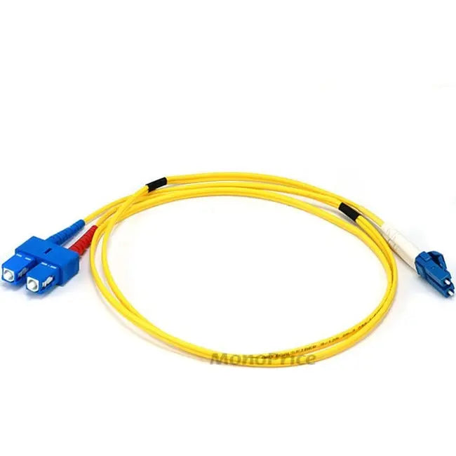 Monoprice Fiber Optic Cable LC/SC Single Mode Duplex 1 Meter - Yellow