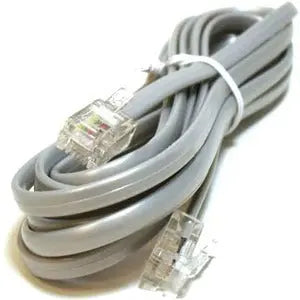Monoprice RJ11 Phone Cable, Reverse 7ft for Voice - Satin Silver