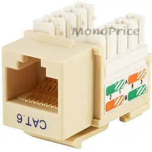 Monoprice Cat6 Punch Down Keystone Jack - Beige