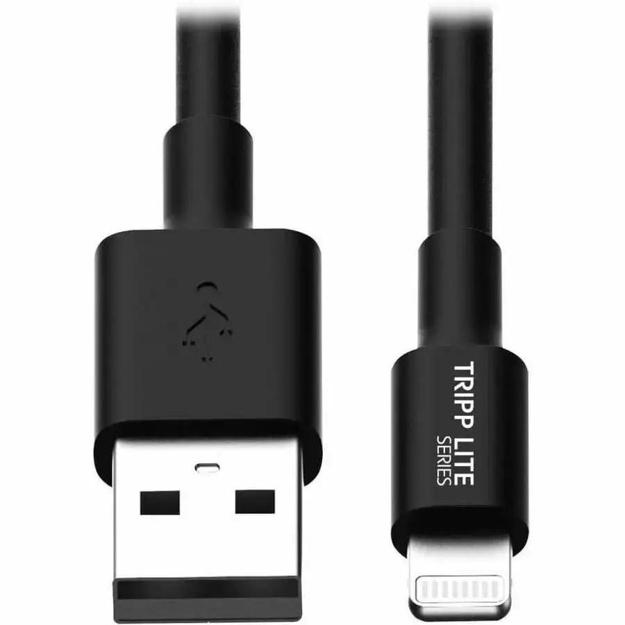 Eaton Corporation Tripp Lite M100-003-BK 3ft Black USB-A to Lightning Sync and Charge Cable by Eaton Corporation