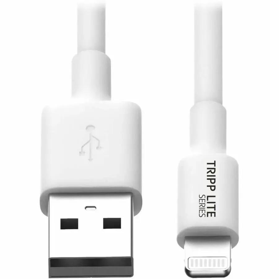 Eaton Corporation Tripp Lite M100-003-WH USB-A to Lightning Cable – 3 ft. MFi Certified Sync and Charge Cable for iPhone, iPad, and iPod by Eaton Corporation