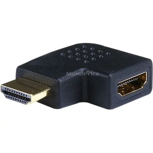 Monoprice HDMI Audio/Video Adapter (Part 4859) - 90 Degree Right Angle Port Saver for HDMI Cables