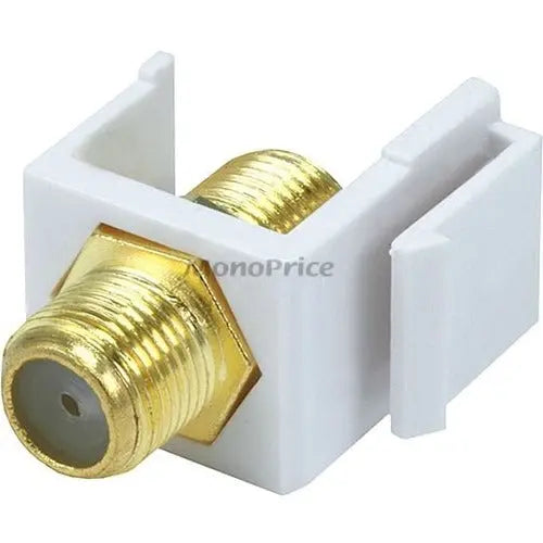 Monoprice Keystone Jack - Modular F Type Connector, White