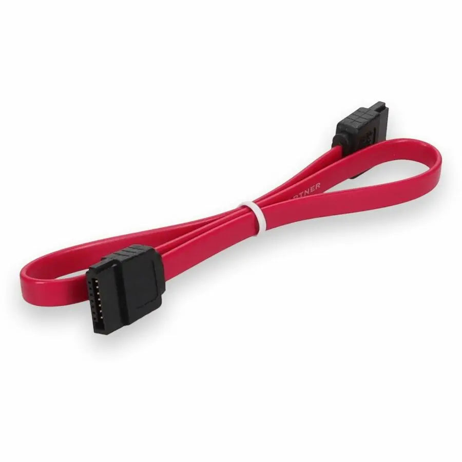 AddOn 2ft SATA Male to Male Serial Cable - Red Data Transfer Cable for Industrial Applications