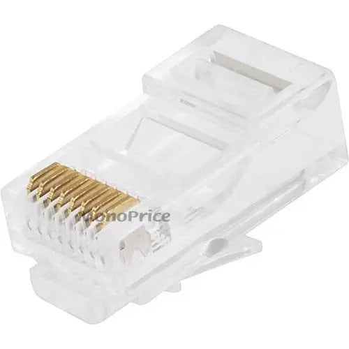 Monoprice RJ-45 Modular Plugs RJ45 - 100 Pack for Solid Ethernet Cables