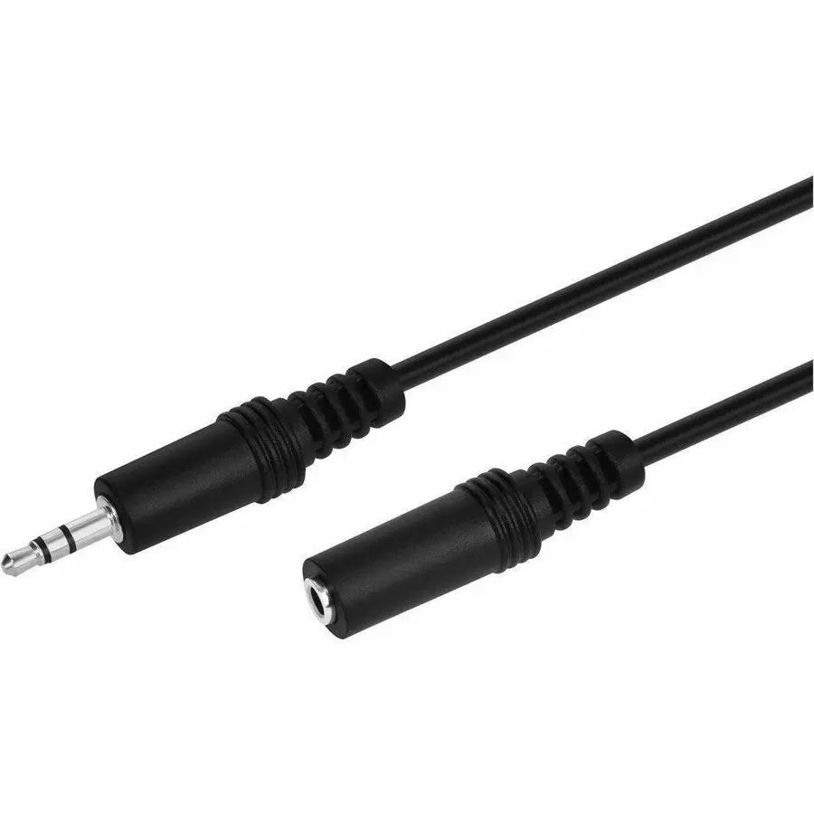 Monoprice 25ft 3.5mm Stereo Extension Cable with Male to Female TRS Connector - Black