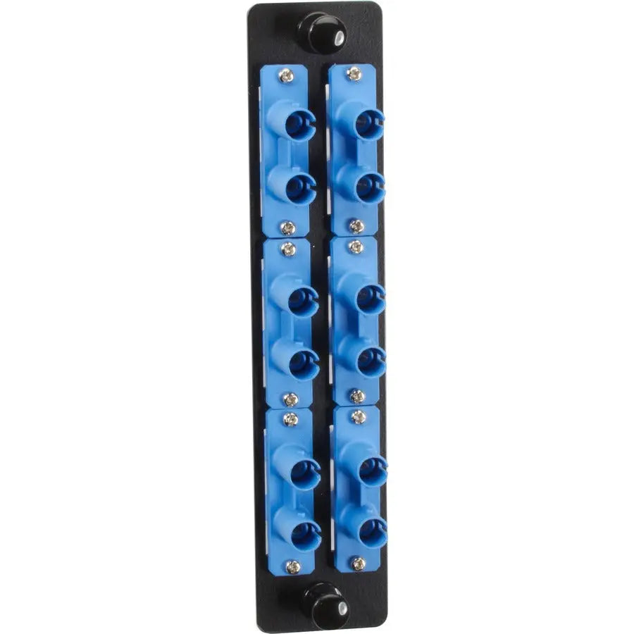 Black Box High-Density Fiber Adapter Panel JPM460C with Ceramic Sleeves, Blue