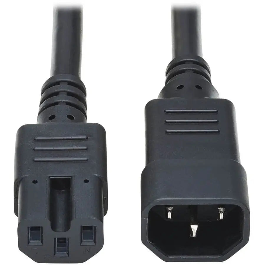 Eaton Corporation Tripp Lite P018-002 Heavy Duty C14 to C15 Power Cord – 2 ft., 15A, 250V, 14AWG Black