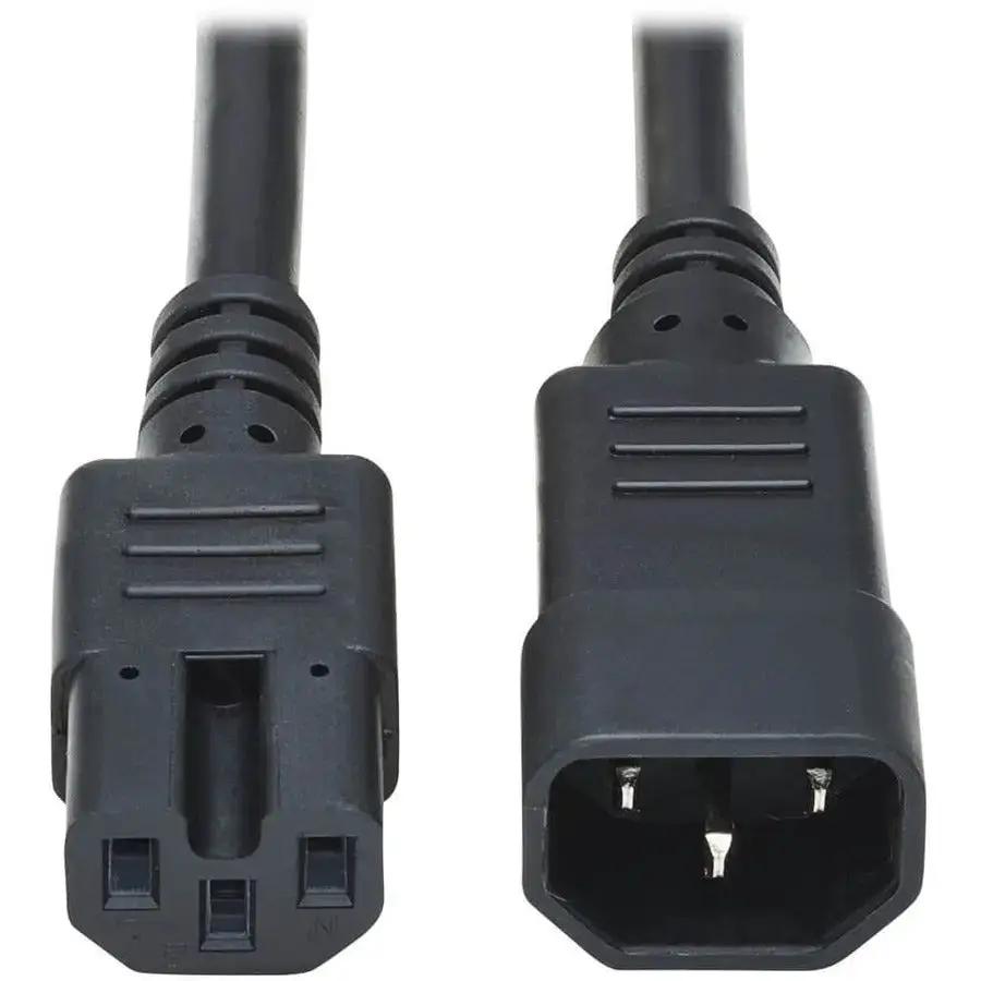 Eaton Corporation Tripp Lite P018-002 Heavy Duty C14 to C15 Power Cord – 2 ft., 15A, 250V, 14AWG Black by Eaton Corporation