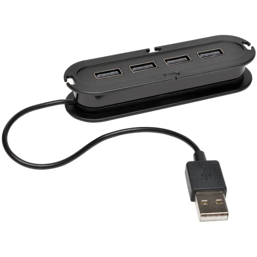 Eaton Corporation Tripp Lite U222-004 4-Port USB 2.0 Ultra-Mini Hub with Built-In Cable for Travel and Desktop Use