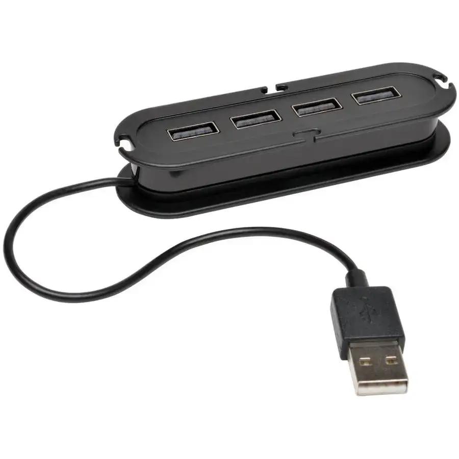 Eaton Corporation Tripp Lite U222-004 4-Port USB 2.0 Ultra-Mini Hub with Built-In Cable for Travel and Desktop Use by Eaton Corporation