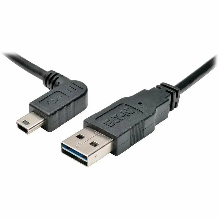 Eaton Tripp Lite Series Universal Reversible USB 2.0 Cable (Reversible A to Left-Angle 5Pin Mini B M/M), 6 ft. (1.83 m)