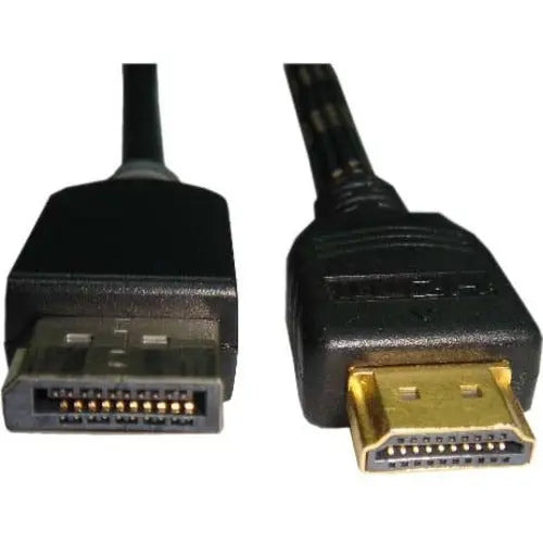 Unirise 15ft DisplayPort Male to HDMI Male Cable for High-Definition Audio and Video Streaming