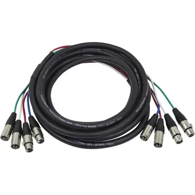 Monoprice XLR Snake Audio Cable 20ft - 4-Channel Male to Female Pro Audio Cable