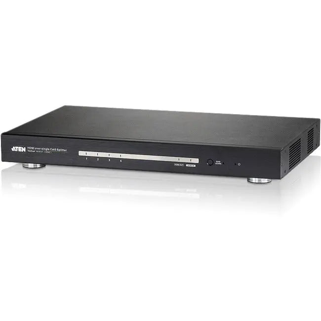 ATEN VS1814T 4-Port HDMI Over Single Cat 5 Splitter for High-Definition Video Distribution