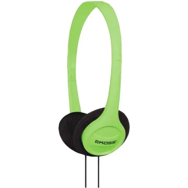Koss KPH7 On-Ear Headphones Green - Lightweight Portable Stereo Headphones with Rich Sound