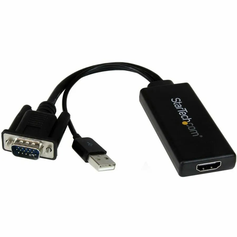 StarTech.com VGA to HDMI Adapter with USB Power and Audio - Portable 1080p Converter