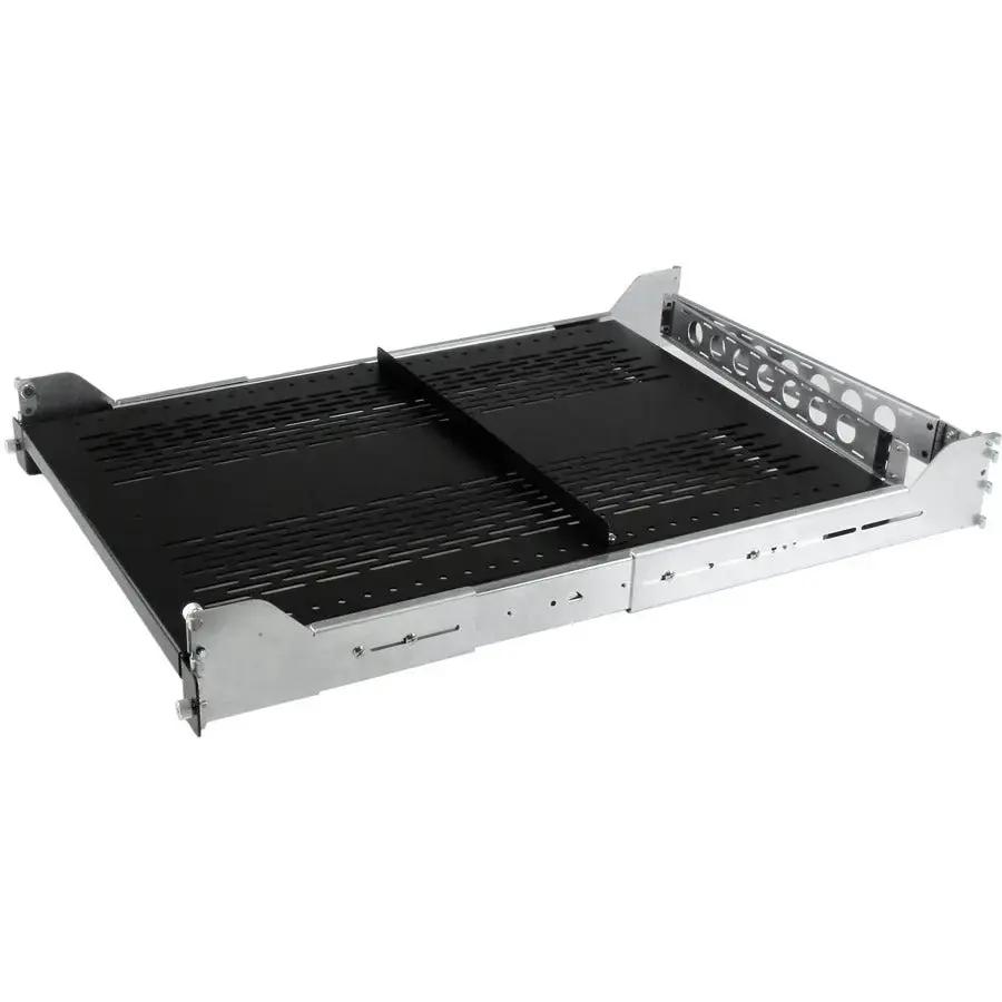 StarTech.com UNISLDSHF192 Vented Sliding Rack Shelf with Cable Management Arm, 2U, Supports Up to 50 lbs by StarTech.com