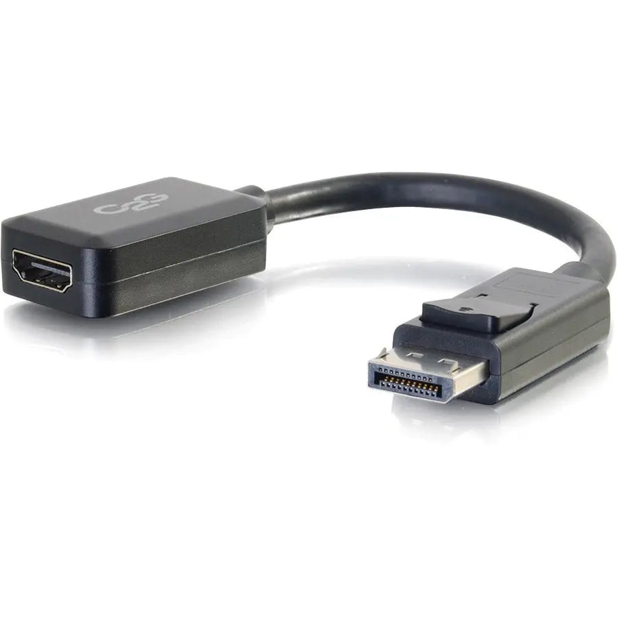 C2G 8in DisplayPort to HDMI Adapter Converter - DisplayPort Male to HDMI Female - Black