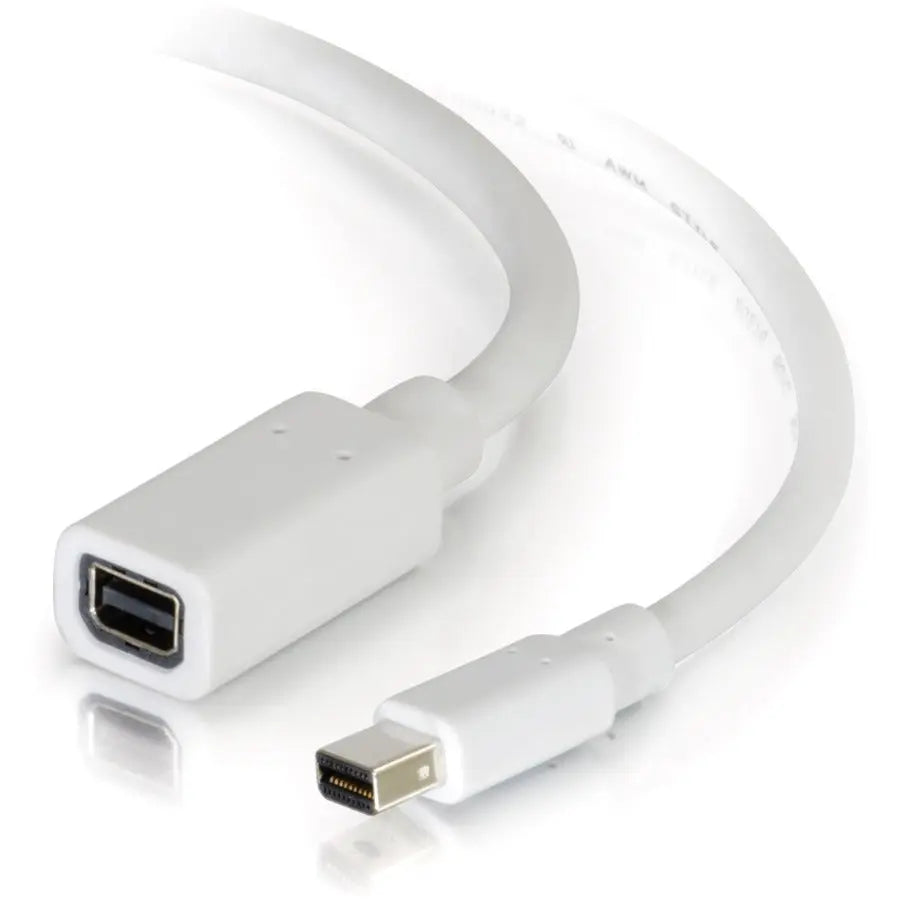 C2G 6ft Mini DisplayPort Extension Cable M/F – White for High-Performance Audio/Video Transmission