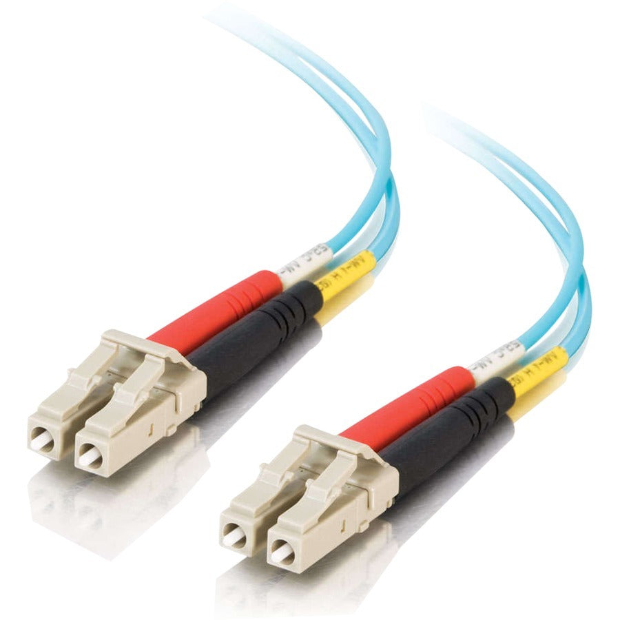 C2G 12m LC-LC 10Gb 50/125 OM3 Duplex Multimode Fiber Optic Cable - Aqua (Part #01116)