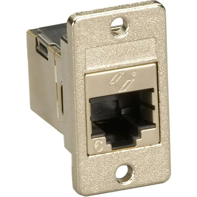 Black Box Panel Mount Cat6 Shielded Coupler Silver - Durable Network Connector for Custom Installations