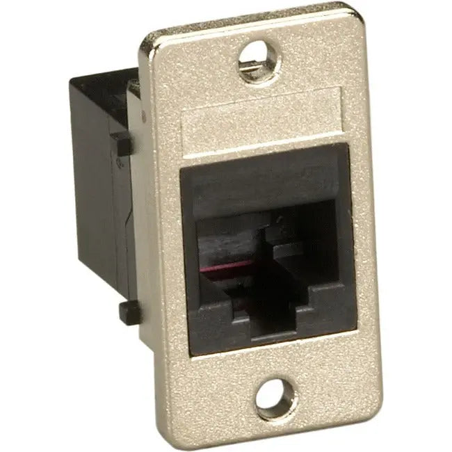Black Box Panel-Mount Coupler - Unshielded RJ45 Ethernet Connector, Black (Part No. FMT1081)