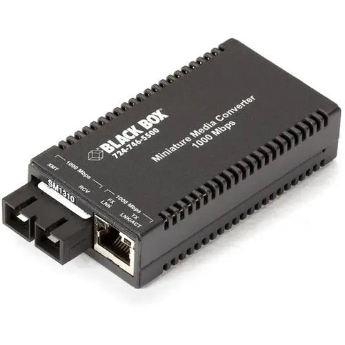 Black Box MultiPower LGC011A-R2 Fiber Media Converter for Desktop Ethernet