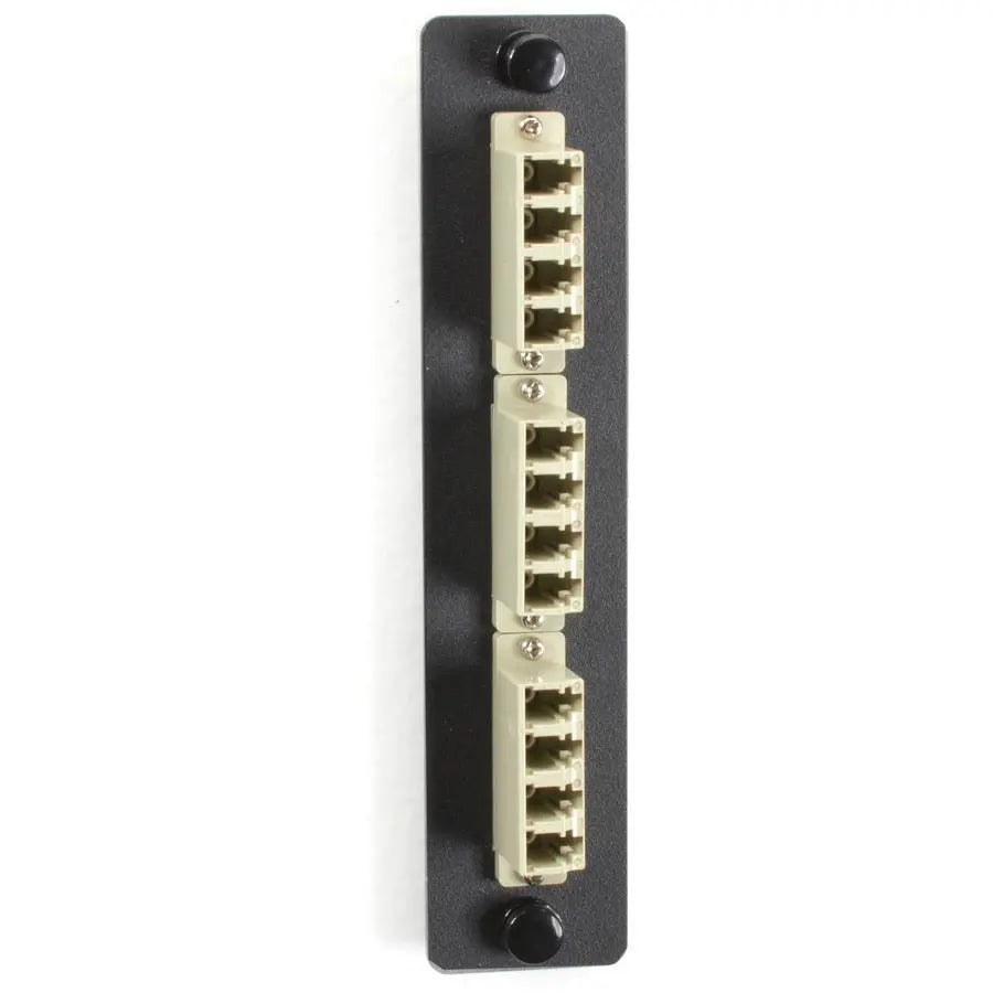 Black Box JPM455B-R2 Standard Adapter Panel with Bronze Sleeves - Beige, 6 LC Duplex Pairs