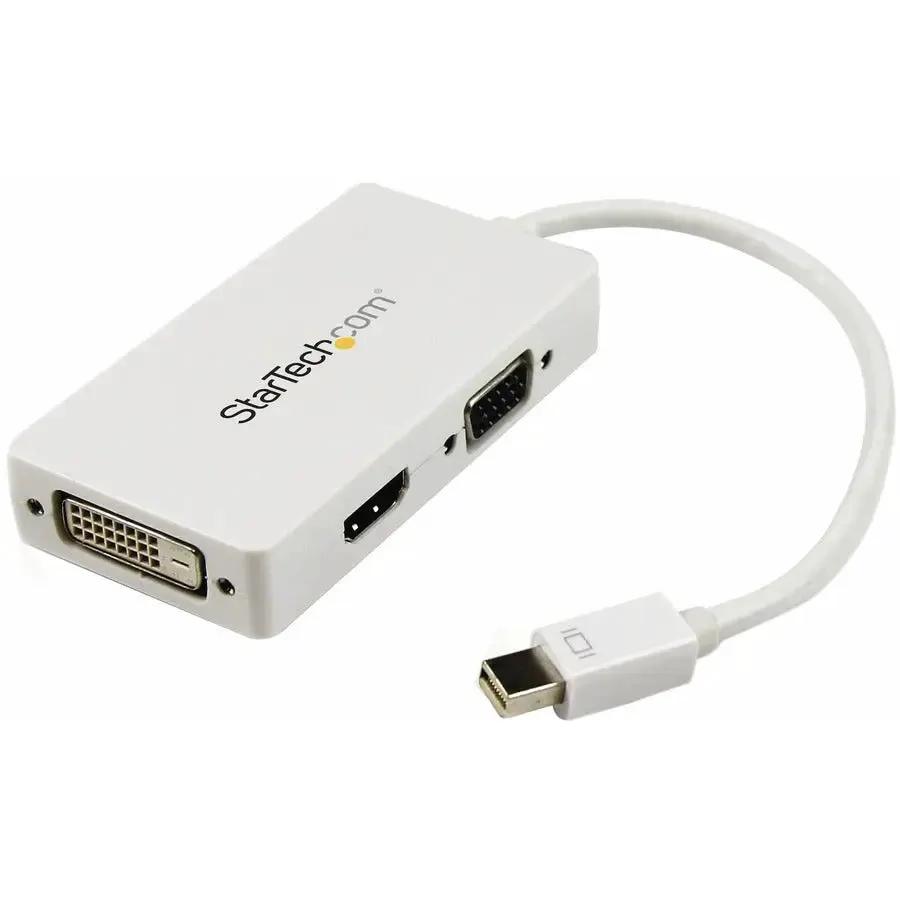 StarTech.com MDP2VGDVHDW Mini DisplayPort to VGA, DVI, HDMI Converter - White by StarTech.com
