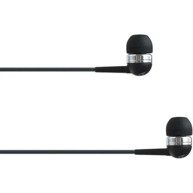 4XEM Ear Bud Headphones Black with Microphone and Volume Control (Part Number: 4XIBUDBK)