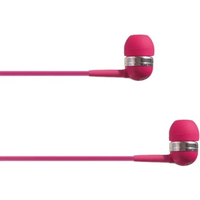 4XEM Ear Bud Headphones Pink with Microphone and Remote Control - Model 4XIBUDPK