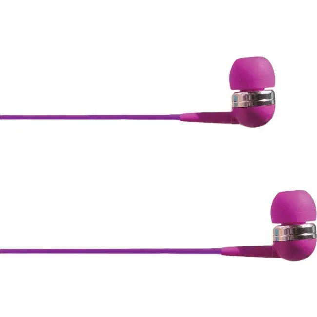 4XEM Ear Bud Headphones Purple with Microphone and Remote Control
