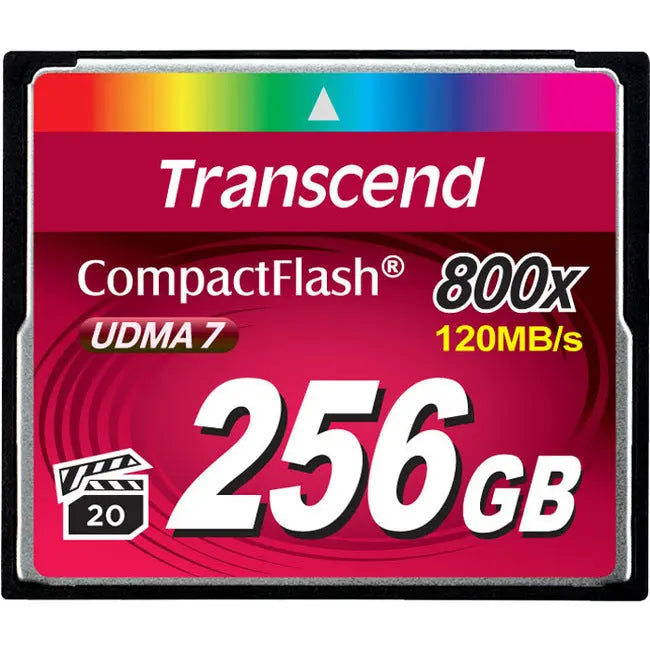 Transcend Premium 256GB CompactFlash Card – High-Speed UDMA 7 Memory for Professional Photography and Videography