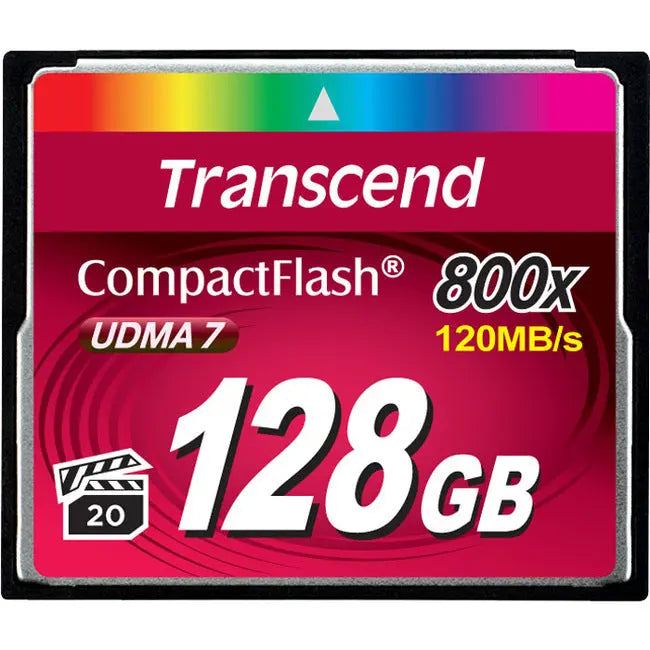 Transcend Premium 128 GB CompactFlash Card TS128GCF800 - High-Speed Storage for Professional Photo and Video Capture