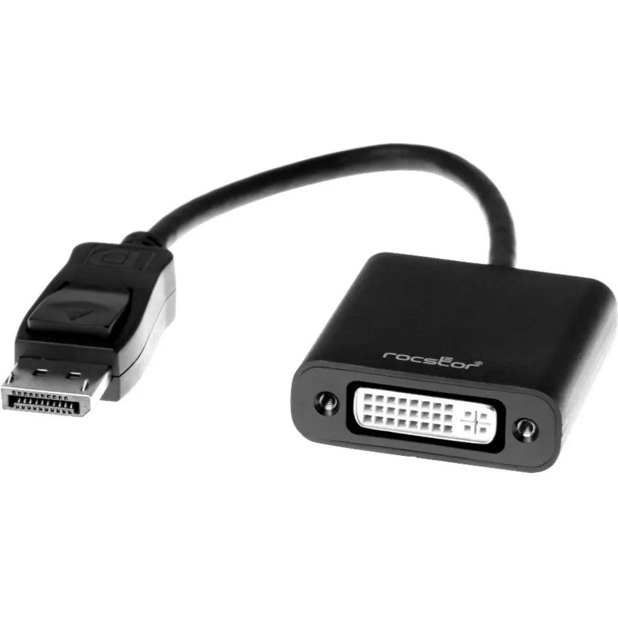 Rocstor DisplayPort to DVI Adapter (Part Number: Y00DVI-BK) for High-Resolution Digital Video