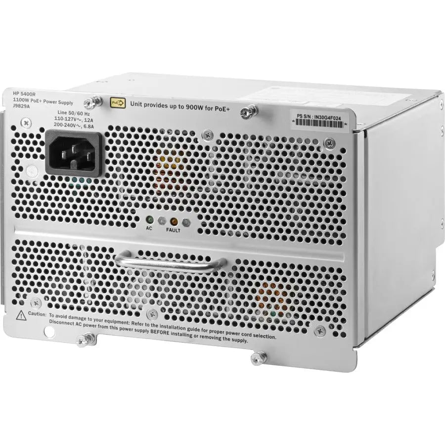 Hewlett Packard Enterprise J9829A 1100W PoE+ zl2 Power Supply for HP 5400R zl2 Switch Series