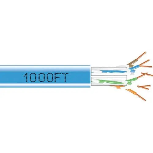Black Box GigaTrue Cat 6A UTP Network Cable - 1000 ft Blue, Supports PoE & 10-GbE