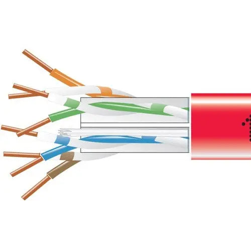Black Box CAT6 550-MHz Solid UTP Plenum Cable – 1000 Feet Bulk with FEP Insulation