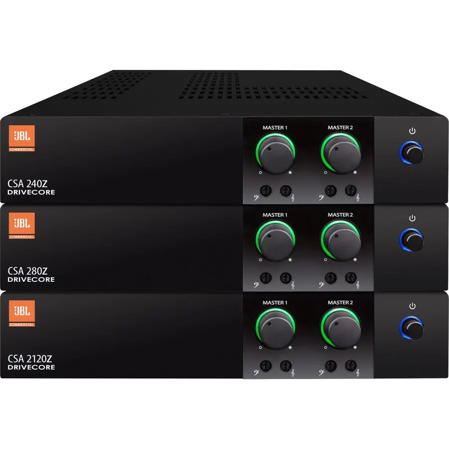 Harman JBL Commercial 280Z Amplifier - 160W RMS, 2 Channel, Energy Star Certified, Black