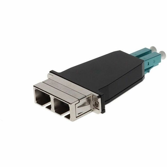 AddOn LC Male to SC Female MMF OM3 Duplex Fiber Optic Adapter – Reliable Network Connection Solution