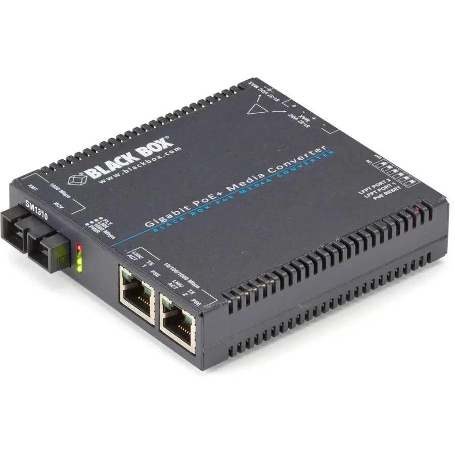 Black Box LGC5212A Transceiver/Media Converter for PoE and Fiber Extension