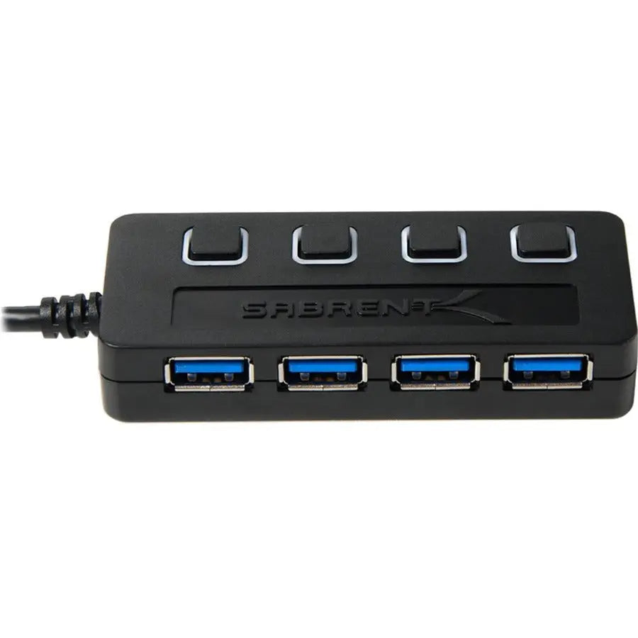Sabrent HB-UM43 4-Port USB 3.0 Hub with Power Switches for Mac and PC