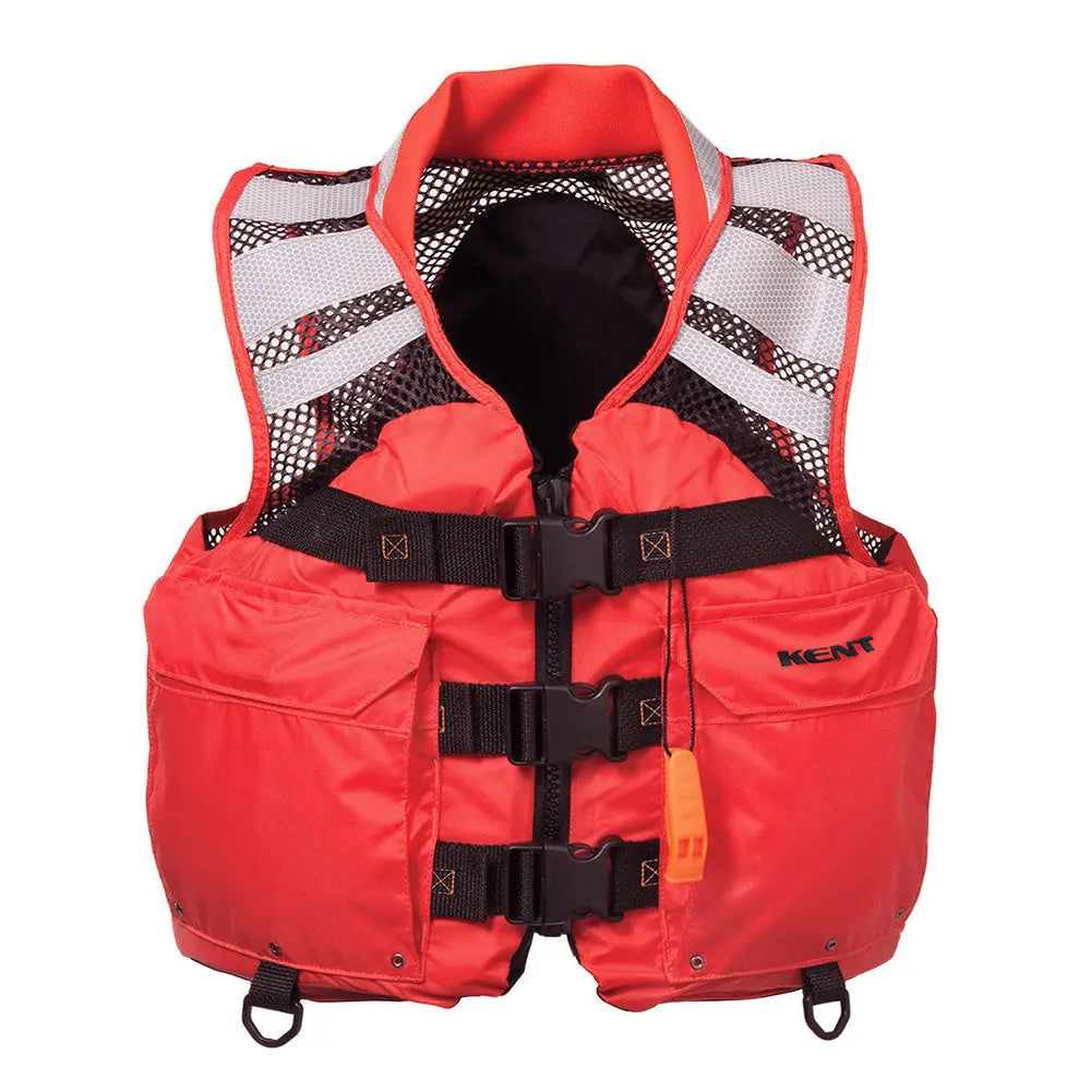 Kent Mesh Search & Rescue Commercial Vest 2XL - High Visibility Flotation Vest