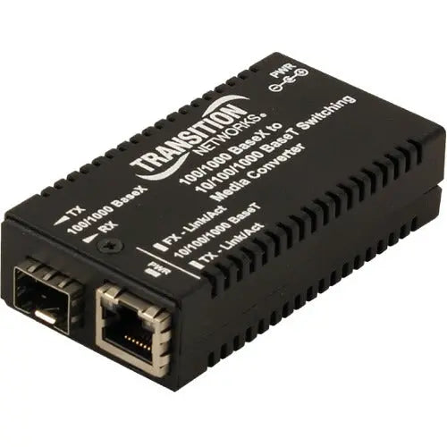 Lantronix M/GE-PSW-SFP-01 Mini Gigabit Ethernet Media Converter by Transition Networks