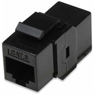 IC Intracom Manhattan 504898 Cat6 UTP Keystone Coupler - Black, Network Adapter for Reliable Ethernet Connections